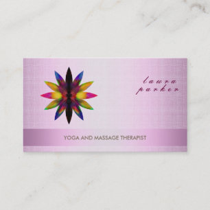 Glitzer Lotus Blume Logo Yoga Gesundheit Visitenkarte