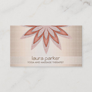 Glitzer Lotus Blume Logo Yoga Gesundheit Visitenkarte