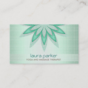 Glitzer Lotus Blume Logo Yoga Gesundheit Visitenkarte