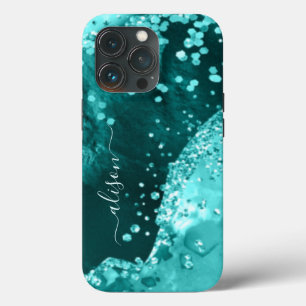Glitzer Mädchen Funkeln Geburtstag Türkis Aqua Bla Case-Mate iPhone Hülle