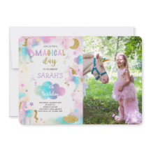 Glitzer Magical Unicorn Geburtstagsfeier Foto