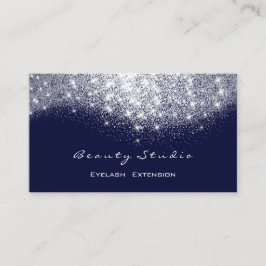 Glitzer Makeup Artist Blogger Lash Gray Blue Navy Visitenkarte
