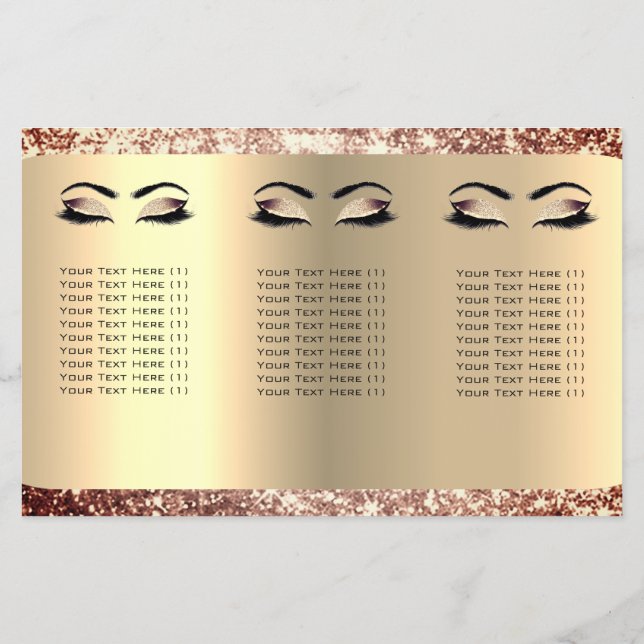 Glitzer Makeup Eyes Lash Rose DL 3 Packungsbeilage Flyer (Hinten)