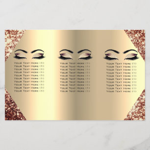 Glitzer Makeup Eyes Lash Rose Preisliste Flyer