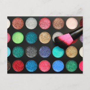 Glitzer Makeup Postcard Postkarte