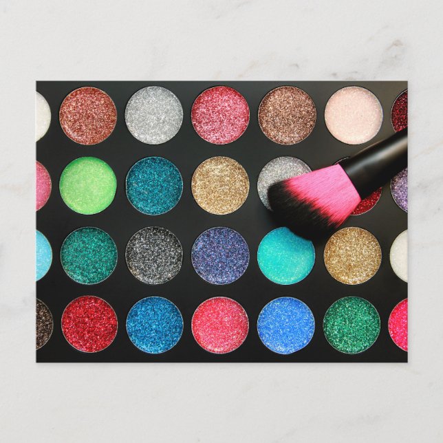 Glitzer Makeup Postcard Postkarte (Vorderseite)