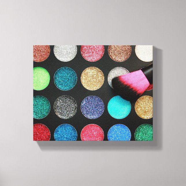 Glitzer Makeup Stretched Canvas Print Leinwanddruck (Vorderseite)