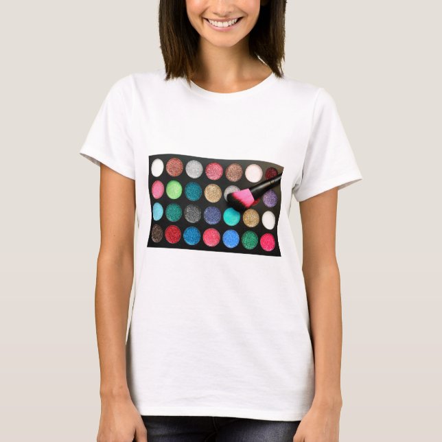 Glitzer Makeup T - Shirt (Vorderseite)