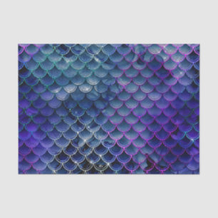 Glitzer Mermaid Scales Muster Seidenpapier