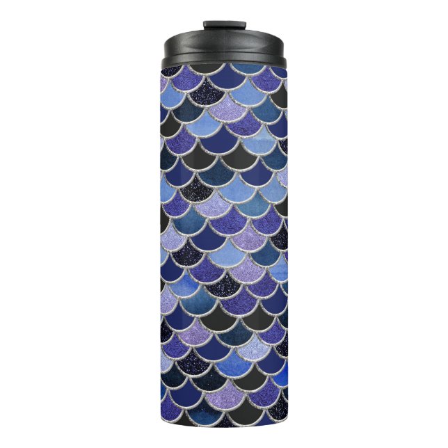 Glitzer Mermaid Scales Thermosbecher (Vorderseite)
