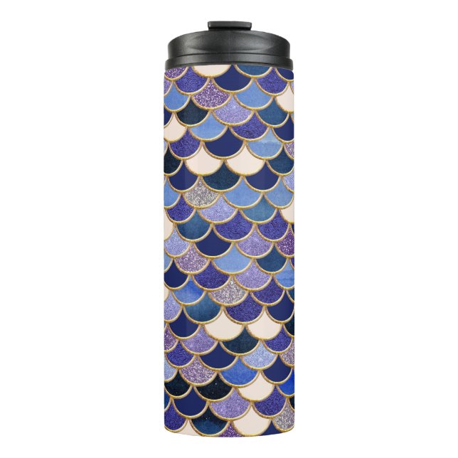 Glitzer Mermaid Scales Thermosbecher (Vorderseite)