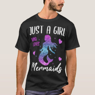 Glitzer Mermaid Women Girls Gift Hearts Stars 1 T-Shirt