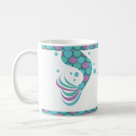 Glitzer Mermaids Schwanz Streifen Scales Kaffeetasse