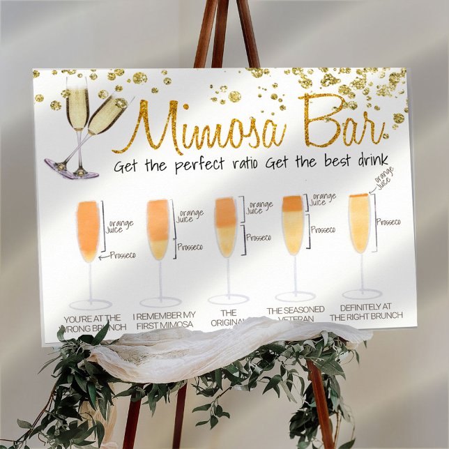 Glitzer Mimosa Bar Bridal Brunch Zeichen Poster (Von Creator hochgeladen)