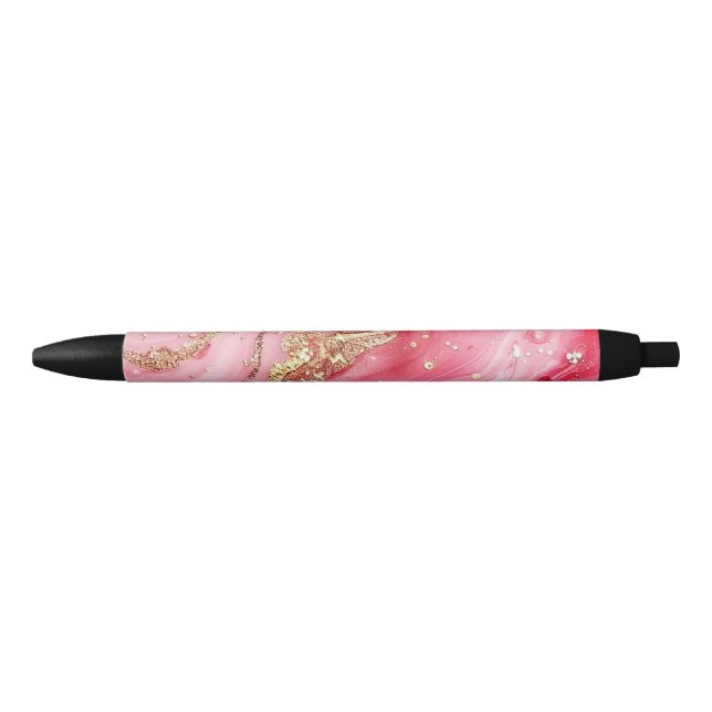 Glitzer-Minimal-Nahtloses-Rosa-Muster Kugelschreiber (Vorderseite)