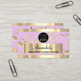 Glitzer mit Goldmarmorberatung Pink Pastel Visitenkarte
