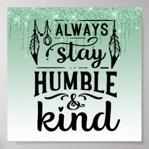 Glitzer mit grünem Drilling Inspiration Zitat Post Poster