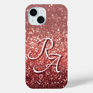 Glitzer mit rosa Rose mit benutzerdefinierten Init Case-Mate iPhone Hülle