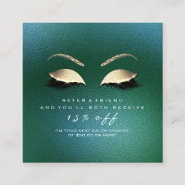 Glitzer mit Salon-Bezahlkarte Gold Tropische Lashe Empfehlungskarte