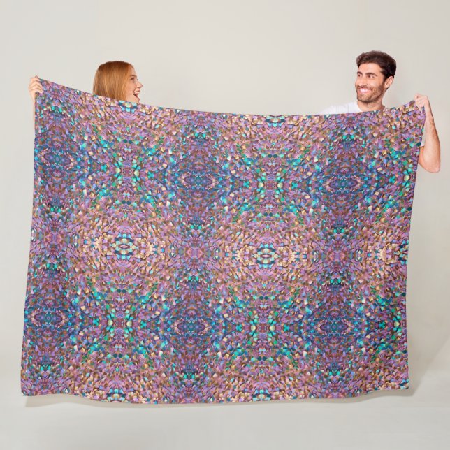 Glitzer Moderne opal-holografische Sammlung Fleecedecke (Beispiel)