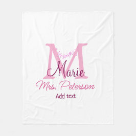 Glitzer-Monografie-Lehrerin "Modern gi" Fleecedecke