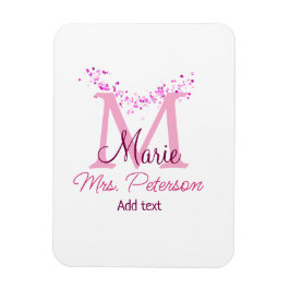 Glitzer-Monografie-Lehrerin "Modern gi" Magnet