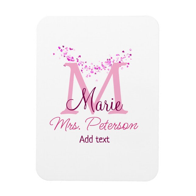 Glitzer-Monografie-Lehrerin "Modern gi" Magnet (Vertikal)