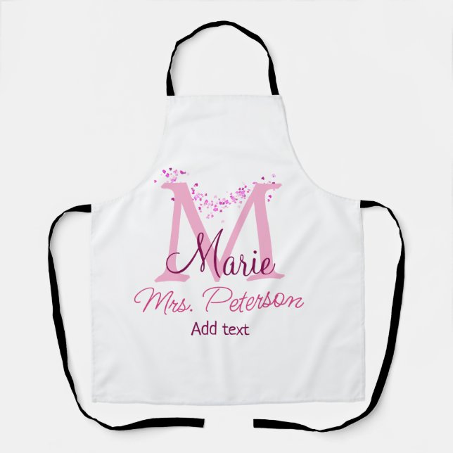 Glitzer-Monografie-Lehrerin "Modern gi" Schürze (Vorderseite)