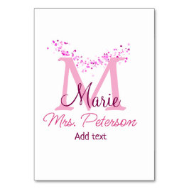 Glitzer-Monografie-Lehrerin "Modern gi" Tischnummer