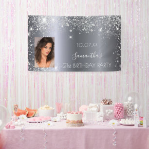 Glitzer-Monogramm-Foto Banner