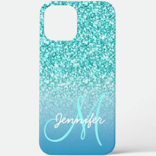 Glitzer Monogramm Name Personalisiert für Girl-Aqu Case-Mate iPhone Hülle