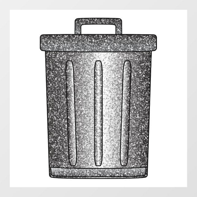 Glitzer-Mülleimer Fensteraufkleber (Blatt)