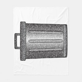 Glitzer-Mülleimer Fleecedecke