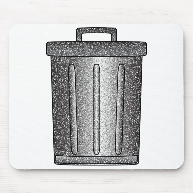 Glitzer-Mülleimer Mousepad (Vorne)