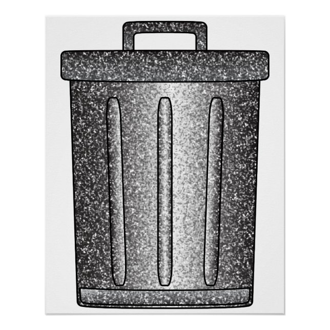 Glitzer-Mülleimer Poster (Vorderseite)