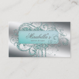 Glitzer Nail Salon Ernennung Elegante Bling Terminkarte