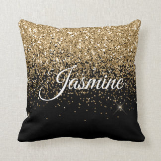 Glitzer Name Pillow Black Kissen