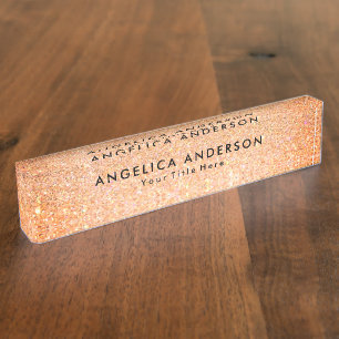 Glitzer Namensplakette
