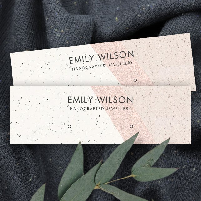 Glitzer-Ohrring-Anzeige der weißen Keramik Mini Visitenkarte (Von Creator hochgeladen)