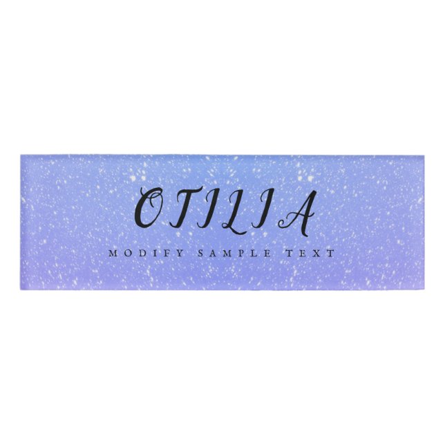 Glitzer Ombre Beauty Salon Namenschild (Vorderseite)