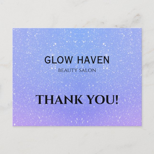 Glitzer Ombre Beauty Salon Postkarte (Vorderseite)