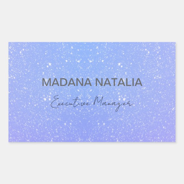 Glitzer Ombre Beauty Salon Rechteckiger Aufkleber (Vorderseite)