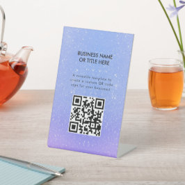 Glitzer Ombre Beauty Salon Sockelschild