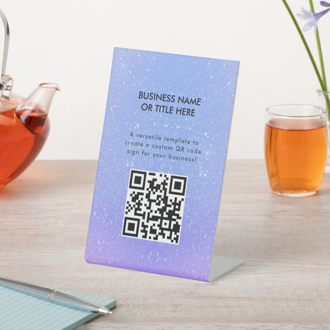 Glitzer Ombre Beauty Salon Sockelschild (In SItu)