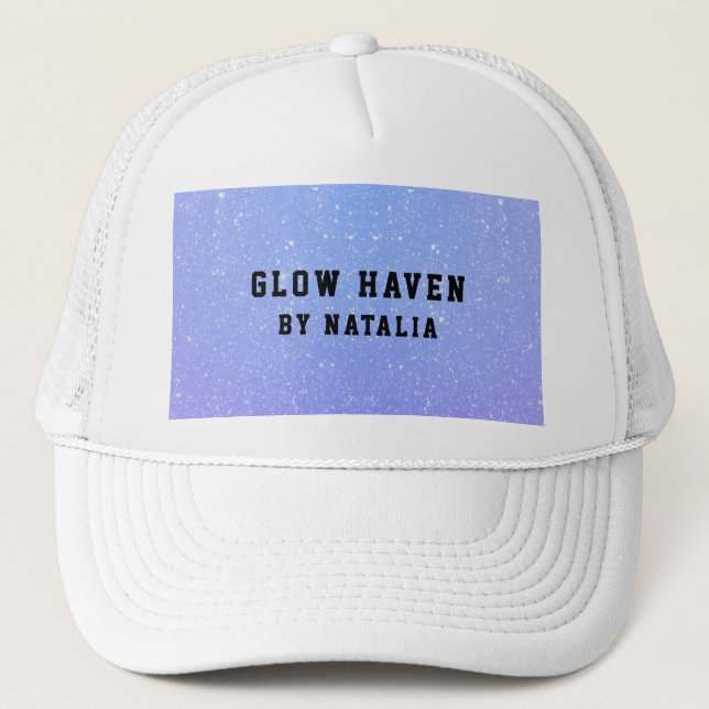 Glitzer Ombre Beauty Salon Truckerkappe (Vorderseite)