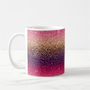 Glitzer Ombre Pink Gold Kaffeetasse