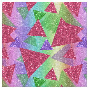Glitzer ombre rainbow Imitats Metallische Dreiecke Stoff
