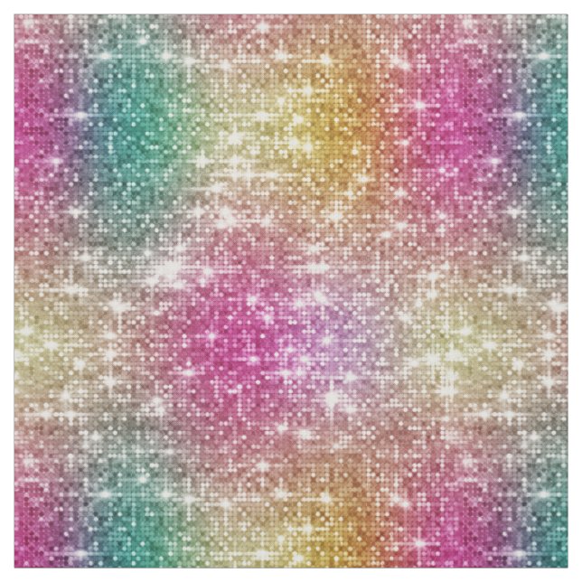 Glitzer ombre Regenbogen Imitate Metallische Seque Stoff (Muster)
