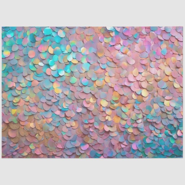 Glitzer Opal Holographic Modern Collection Seidenpapier (Vorderseite)