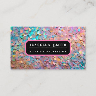 Glitzer Opal Holographic Modern Collection Visitenkarte